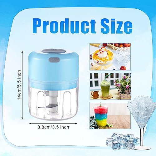 Machine à Glace Pilée, Broyeur à Glace Domestique, Machine à Glace Pilée De 250 Ml Petit Broyeur à Glace Portable Haute Qualité Peut Préparer Une Variété Boissons Smoothies - Nail Gallerys