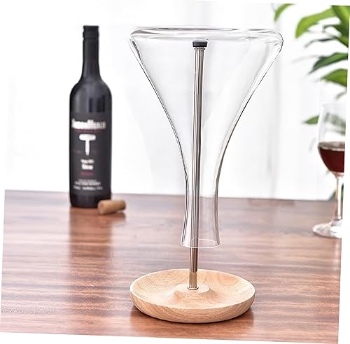COLLBATH Support De Séchage De Carafe À Vin Moderne avec Base en Bois Support De Comptoir Élégant pour Bars Et Maisons - Nail Gallerys