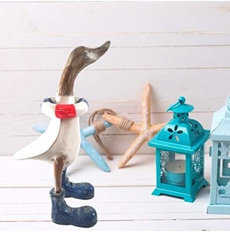 Coco Papaya Canard décoratif et sa bouée Tricolore en Bois 35cm - Nail Gallerys