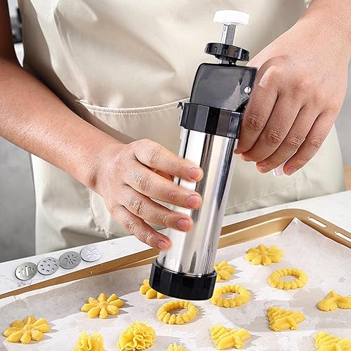 Eayoly Biscuiterie - Biscuits - Maker Cookie Machine Cookie Making Crème Gâteau Décoration Presse Moules Pâtisserie Tuyauterie Buses Cookie Press Kit - Nail Gallerys