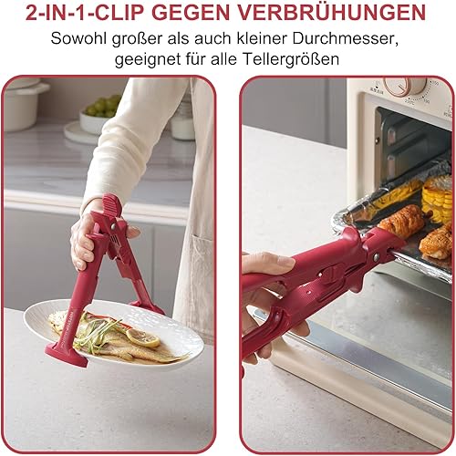 Pince pour Air Fryer, Buenotec Pince Multifonctions Anti-brûlure en Silicone, Clip Anti-Brûlure Bol, Pince pour Friteuse à Air Chaud pour Les Ustensiles de Cuisine du Four à Micro-ondes à Bol Chaud - Nail Gallerys