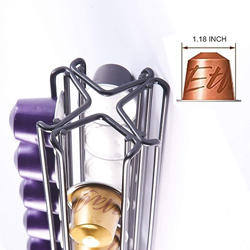 MaxMiuly Porte-Capsules de Café Compatible avec Nespresso Original,Supports pour Capsules de Café, Distributeur de Capsules Café Rotatif pour 40 Capsules,Noir - Nail Gallerys