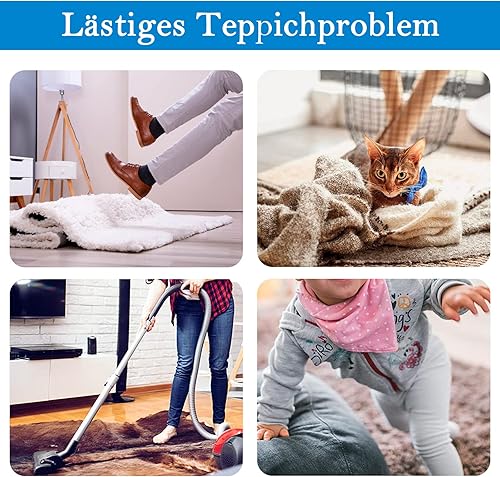 Tapis Antidérapant, 12 pièces Patin Antiderapant Lavable pour Tapis, Triangle Tapis Anti Glisse Tapis Lavable Réutilisable, sous-Couche antidérapante pour Tapis Autocollant Forte Adhésion - Nail Gallerys