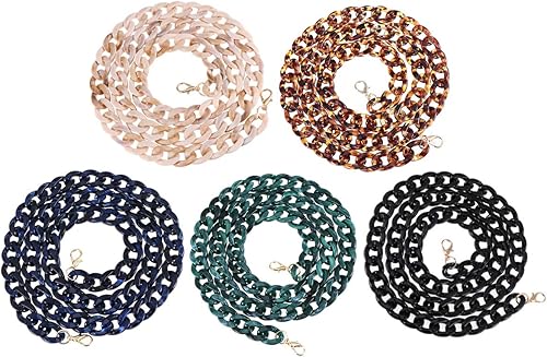 EXCEART ChaîNe De Rechange en Acrylique pour à Main, BandoulièRe Plate, Accessoires pour à Main avec Boucles MéTalliques - Nail Gallerys