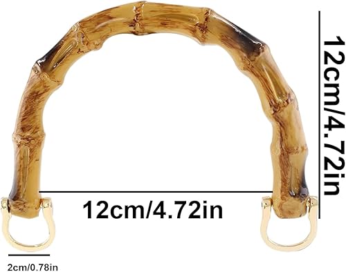 2 Pièces Anse pour Sac à Main Anses Forme de U Poignée de Sac à Main Rétro Bricolage Poignée de Sac en Bambou,Anse pour Sac à Main en Forme pour Bricolage Poignées Artisanales Sac Fourre-Tout - Nail Gallerys