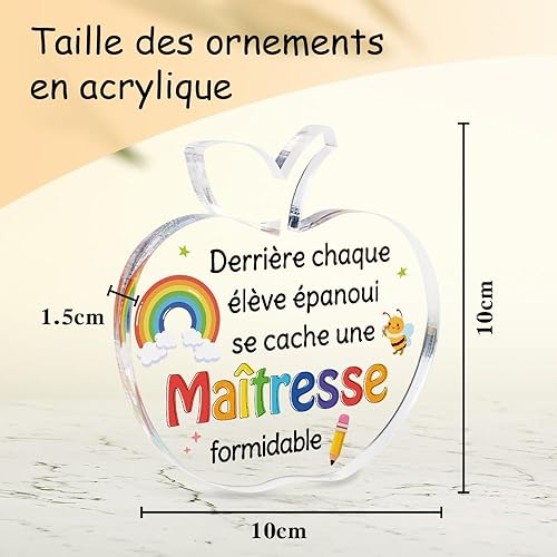 Cadeau Maitresse D'école Fin D'année Acrylique Cadeau Personnalisé Maitresse Merci Cadeau Maîtresse Cadeaux Maitresse D'école Cadeau Pour Atsem Professeur Aesh Prof Institutrice Avs Nounou Creche Noel - Nail Gallerys