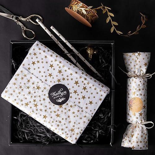 RUSPEPA Papier De Soie Pour Emballage Cadeau - Papier De Soie Imprimé Star Star Pour Bricolage, Pack Bags - 50 X 70 cm - 25 Feuilles - Nail Gallerys