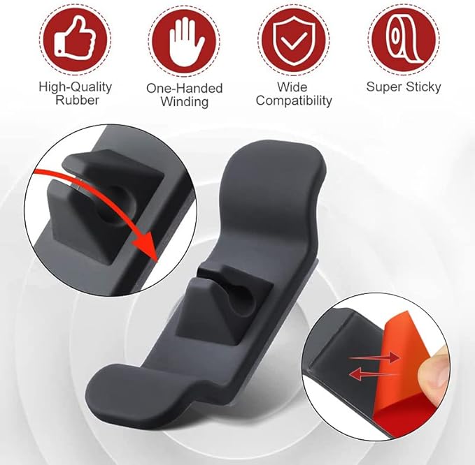 4 PCS Cord Organizer Used to Stick on Kitchen Appliances, Cord Wrapper for Small Home Appliances, Mixer, Blender, Coffee Maker, Pressure Cooker, Air Fryer, Kitchen Appliances Cord Cable Organizer - Nail Gallerys