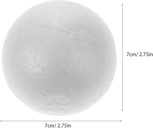 Happyyami 25 Pièces Balles 3 Pouces Boule Artisanale Ronde Balles en Mousse De Boule De Mousse De Mariage Artisanat, Boule, Art Forme Gobelet en Carton Enfant Blanche Accessoires - Nail Gallerys