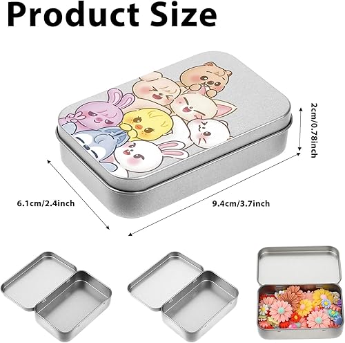 Cartoon Mini Boîte Portable Petit Kit de Rangement Boîte,Mignon Kpop Cute Motif con Petites boîtes avec couvercles en métal,pour bonbons, clés, boucles d'oreilles, bijoux,Boîtes En Fer Rangement - Nail Gallerys