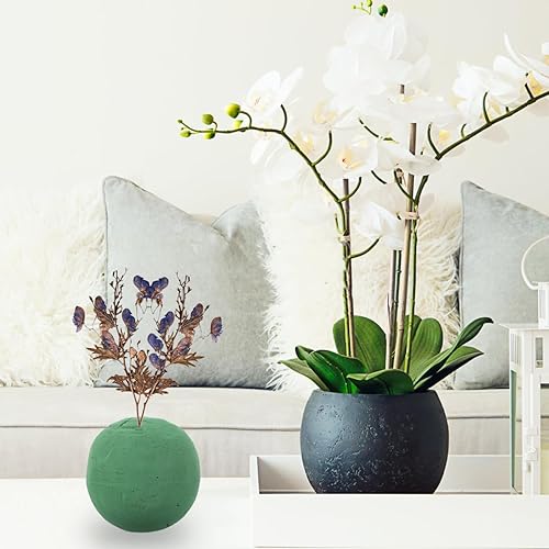 GLSTOY Lot de 2 sphères en Mousse - Boules en Mousse Humide de qualité supérieure pour Arrangements Floraux créatifs - Facile à Utiliser pour Les Mariages, Les fêtes et Les décorations de - Nail Gallerys