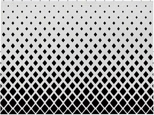 Dreamdge 4 Sets de Table Noir Jaune Géométrique, Napperon Lavables Antidérapant Résistant à l'usure à la Chaleur 42x32cm - Nail Gallerys