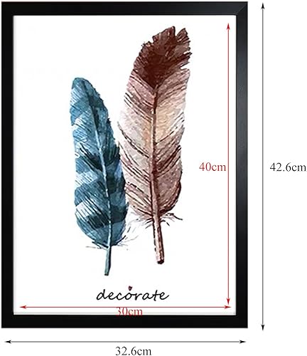 Lot de 2 Cadre Poster 30 x 40, Cadre Photo en Bois a Decorer, Cadre de Photos Murale, Cadre pour Certificat, Cadre Photo Noir, Cadre de Certificat/Diplôme/Documents, Décoration pour Salon et Bureau - Nail Gallerys