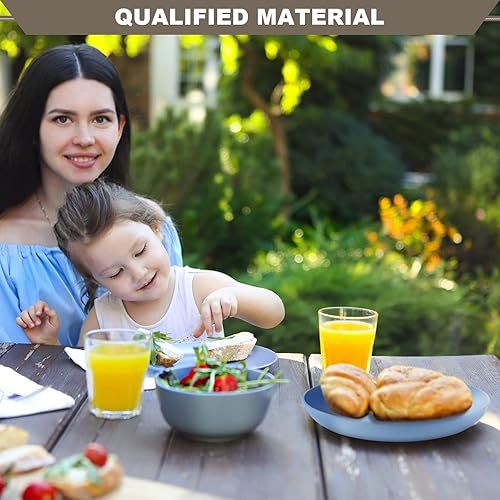 Happybase Lot de 8 assiettes plates légères et incassables de 20,3 cm en plastique, passent au lave-vaisselle, au micro-ondes, pour dessert, pizza, pâtes, pain, collation, salade, pique-nique, camping - Nail Gallerys