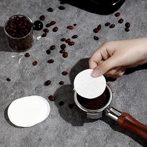 Lot de 100 filtres à café en papier pour machine à expresso, non blanchi, compatible avec Breville Barista, Mr. Coffee et autres machines à café expresso (53 mm) - Nail Gallerys