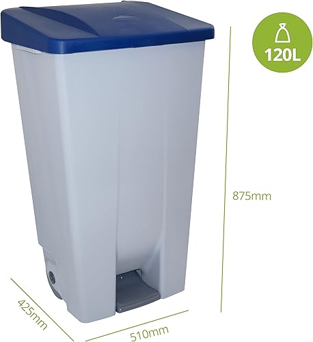 Denox Conteneur Sélectif, 120 L, Bleu - Nail Gallerys