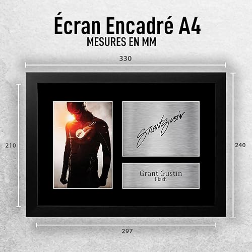 HWC Trading FR A4 Grant Gustin The Flash Cadeaux Imprimé Signé Autographe Photo pour les fans d’émissions de télévision - A4 Encadré - Nail Gallerys