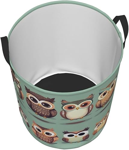 Paniers à linge avec motif chouettes de dessin animé, panier à linge, panier à linge, panier de rangement pour vêtements - Nail Gallerys