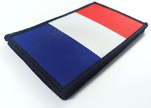 kinoco Militaire Écussons Drapeau France Tactique, Patch Militaire, Lot de 2, Bleu-Blanc-Rouge - Nail Gallerys