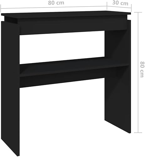 HOMTAKIE Table Console Blanc 80x30x80 cm Bois d'ingénierie - Nail Gallerys