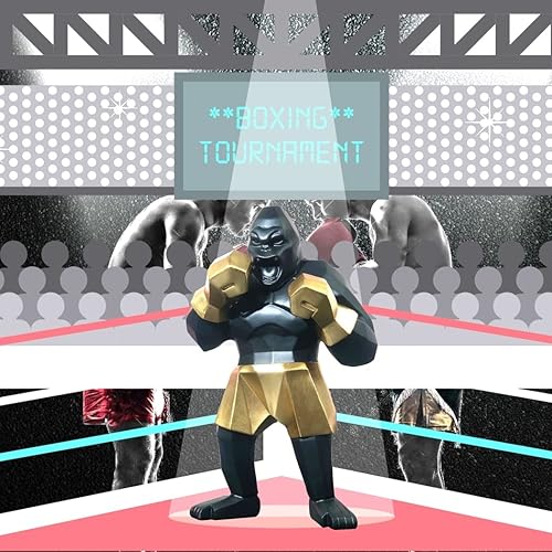 Gorille Statue,King Kong Statue,Statue Gorille, Gorille resine, King Kong Salon décoration résine géométrie Moderne Statue Decoration Interieur Maison Sculpture Moderne,Black + Gold - Nail Gallerys