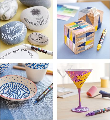 Posca PC8K/8METAL09 Boîte de 8 Marqueurs Assortis - Nail Gallerys