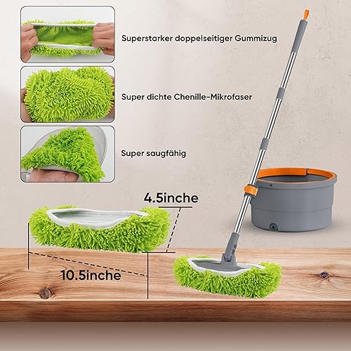 Swiffer Lot de 4 chiffons réutilisables en microfibre et chenille pour nettoyage en machine Convient pour tous les types de sols - Nail Gallerys