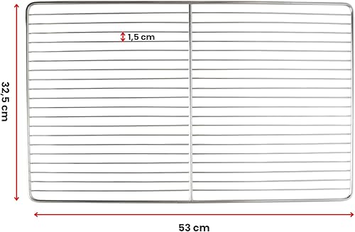 Générique Pack de 4 Grilles Gastronorme GN 1/1 en INOX - 53 x 32,5 cm - Hygiène Professionnelle et Résistance - Nail Gallerys