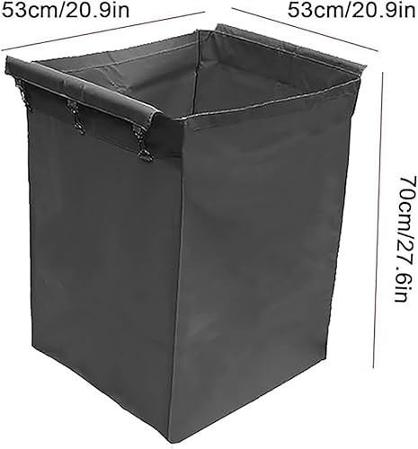 Sac de rechange en tissu for chariot à linge - Sac de rangement imperméable et amovible for chariot à panier commercial - Pliable et lavable en machine(Brown) - Nail Gallerys