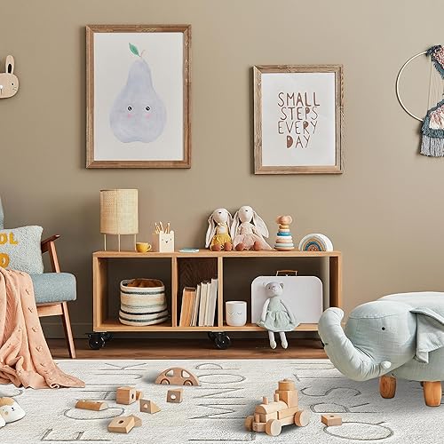 THE DECO FACTORY Kids ABC - Tapis Enfants Lavable en Coton Motif Alphabet Relief Naturel 100x150 - Nail Gallerys