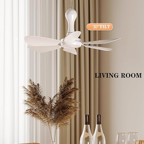 BININBOX Mini ventilateur de plafond mobile - 4 niveaux de réglage du vent - Alimentation USB - Diamètre : 42 cm - 5 W - Télécommande - Nail Gallerys