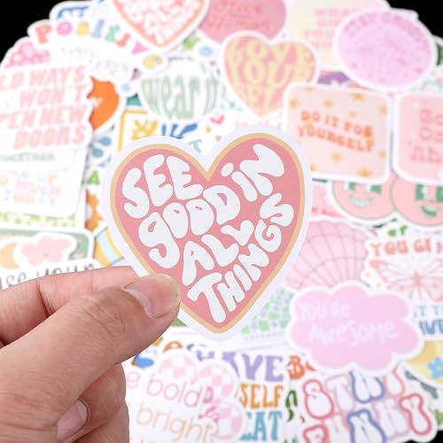 Lot de 100 Autocollants Pastel Danois Colorés Mignons et Esthétiques pour Bouteilles d'Eau - Inspirants et Décoratifs - Nail Gallerys