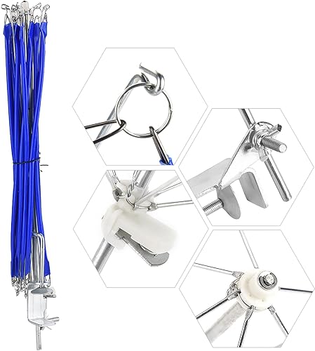 Enrouleur de Fil Swift Parapluie à Commande Manuelle, Idéal pour Enrouler des Cordes de Laine, Fil Hank en Métal Swift pour le Tricot - Nail Gallerys