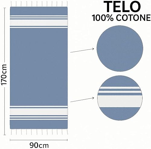 Grande serviette de plage 90 x 170 cm 100 % coton – Serviette de plage avec franges – Anti-sable, légère, absorbante et compacte – Fouta pour hammam, sauna, voyage, piscine, yoga, camping, gris foncé) - Nail Gallerys