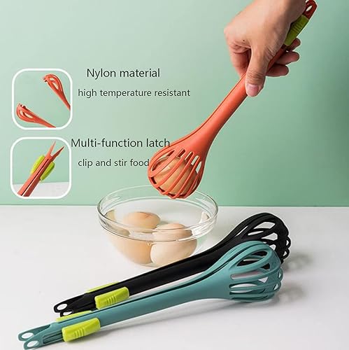 2 en 1 Batteur à Oeufs Pinces Alimentaires, Ancaiqi 3 PièCes Batteur à Oeufs Multifonctionnel, Pince à Nouilles, Mélangeur Manuel - Nail Gallerys