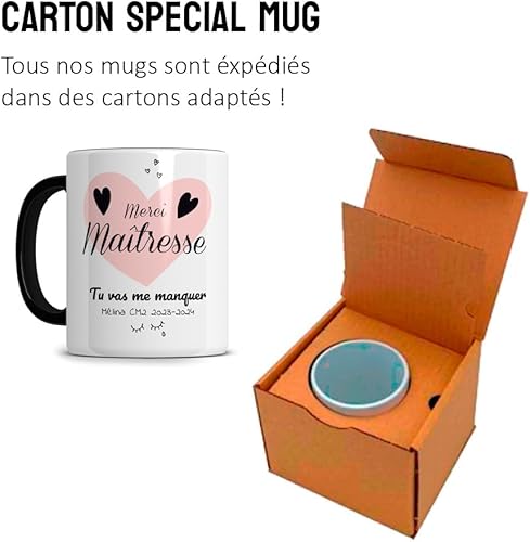 Mug personnalisé avec texte STARMUG MAITRESSE TU VAS ME MANQUER, cadeau pour maitresse d'ecole, cadeau maîtresse fin d'année, cadeaux maitresse d'école, tasse maitresse, Céramique 330 ml - Nail Gallerys