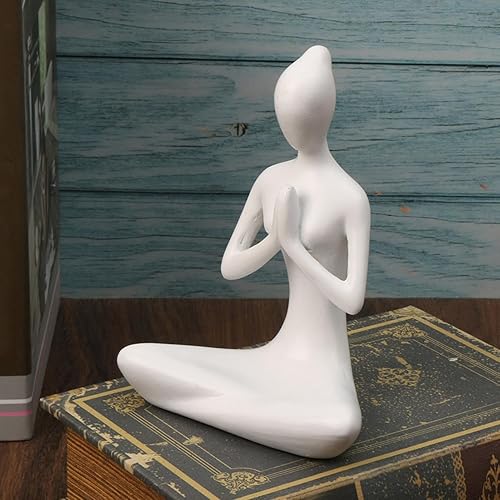 Zuasdvnk Statue de méditation, statues de yoga pour la décoration de la maison - Figurines de méditation de yoga - Statue de yoga spirituelle pour le salon, accents d'étagère, figurines de yoga, - Nail Gallerys