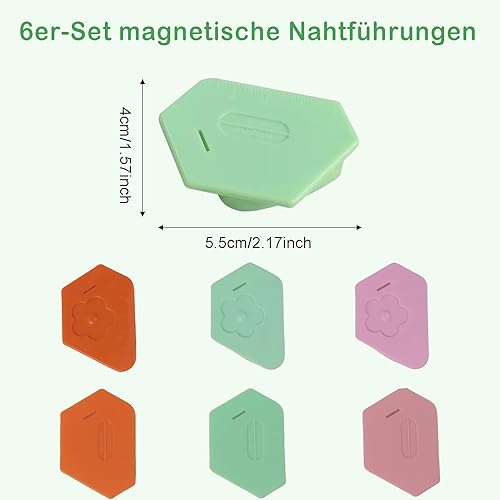 6 Guides de Couture Magnétiques Accessoire Couture Aimant Couture Guide Couture Aimanté pour Machine à Coudre Guide Pied De Biche Machine A Coudre - Nail Gallerys