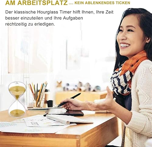 SuLiao Hourglass Sablier doré 20 minutes Grand sablier 20 min pour enfants, salle de classe, maison, bureau, décoration de bureau - Nail Gallerys