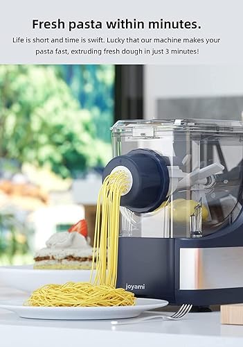 joyami Machine a Pâtes Fraiche Electrique - Pasta Maker Appareil Pates Fraiches Automatique 7 Disques de Mise En Forme Moules de Multi Pasta,Pièces de Presser du Jus Lentment,Dessert Glacé JDD010-EU - Nail Gallerys