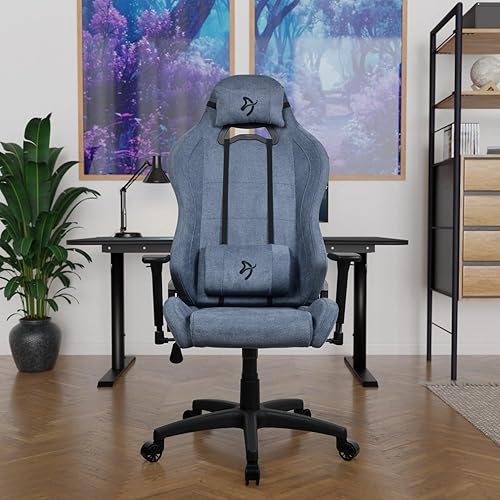 Arozzi Torretta Premium SoftFabric™ Chaise Ergonomique de Bureau ou de Jeu, mécanisme de siège avancé, accoudoirs 3D, Dossier Haut inclinable, pivotant, 2 oreillers de Soutien Doux - [Dark Grey] - Nail Gallerys