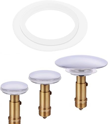 YINETTECH 4 pièces Bouchon de bonde de lavabo avec joint d'étanchéité 43,5 x 28,5 mm Joint en silicone pour bonde de lavabo compatible avec les bondes de lavabo et les bondes à bonde - Nail Gallerys