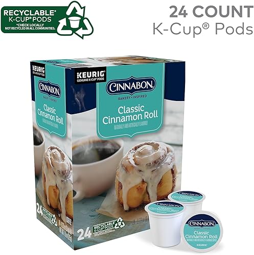 Cinnabon K-Cup Portion Pack for Keurig Brewers, Classic Cinnamon Roll, 24 Count Size: 024 K-Cups Model: 6305 (Home & Kitchen) by - Nail Gallerys