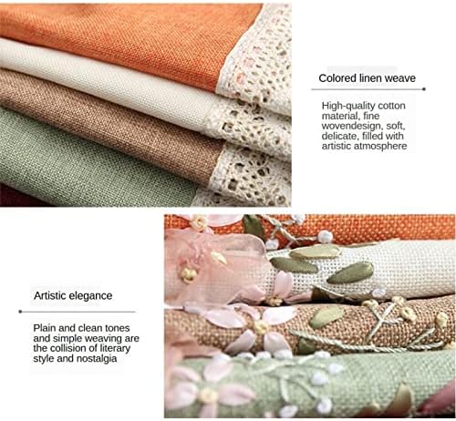 PETSOLA 1 Nappe Au Point De Croix Kit Imprimé Brodé Ronde Nappe Broderie - Blanc - Nail Gallerys