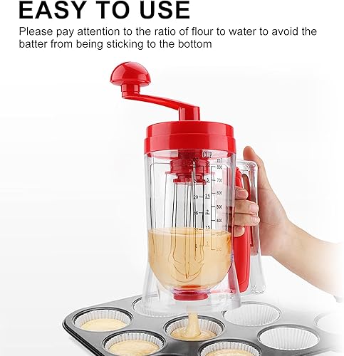 Distributeur Pate a Crepe Mélangeur De Cupcakes Manuel à Main, Mélangeur De Pâte à Cupcakes, Distributeur, Mélangeur, Outil De Cuisson Pour Gâteaux, Gaufres, Pâtes - Nail Gallerys