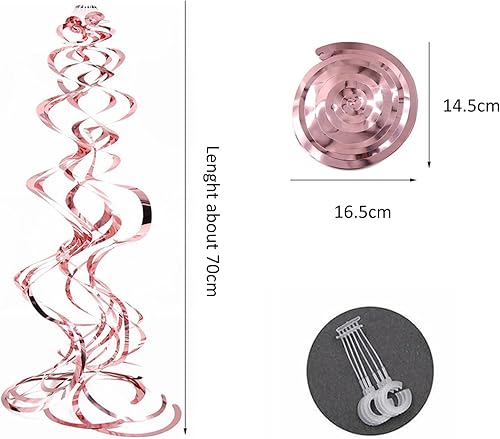 Torytoe Tourbillon Decoration, 60 Pièces Deco Suspendue Spirale Tourbillons Suspendus Décoration de Fête Plafond Suspendu Banderoles Décorations pour Anniversaire Mariage Noël Halloween de Fête - Nail Gallerys