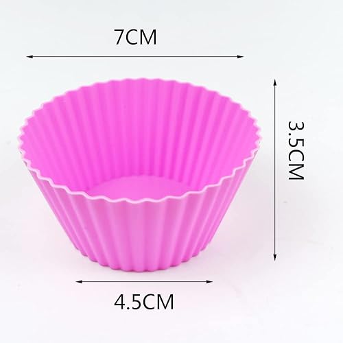 Moule à Cupcakes en Silicone Réutilisables CENRONG, 27 Pcs, 9 Couleurs Arc-en-Ciel, pour Cuisson de Petits Gâteaux, Muffins, Pâtisseries, Quotidien - Nail Gallerys