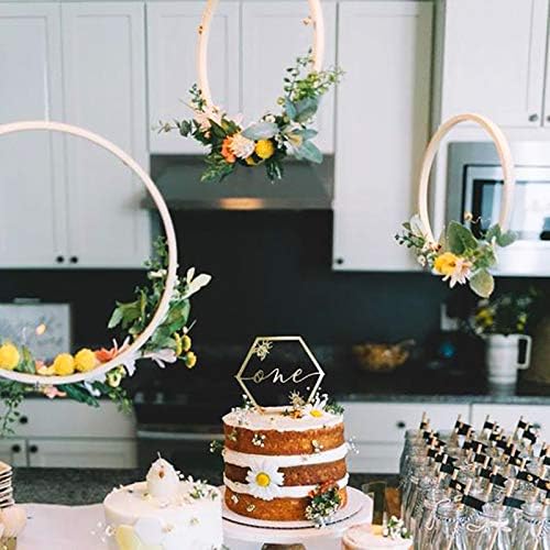 HRTLSS Cerceau Floral en Bambou en Bois, macramé Artisanat Cerceau Dream Catcher Anneaux en Bambou, pour Bricolage Mariage Couronne décor et Tenture Murale Artisanat Fabrication, 40cm - Nail Gallerys