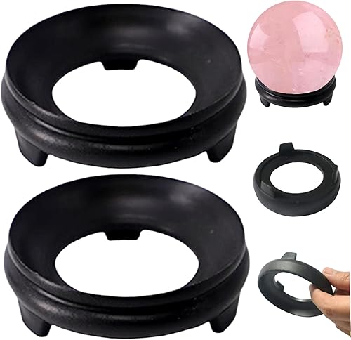 Licsaliwe Support d'oeuf d'autruche, Support de 'Affichage à Balle en Cristal de 2 pcs, Supports sphère Ronde, Base Gourde 3 Pouces pour œufs, Gourde et Plus - Nail Gallerys