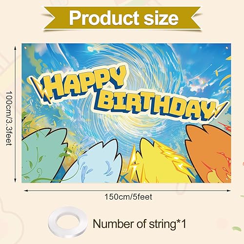 150x100cm Toile de Fond d'anniversaire, Bannière de Joyeux Anniversaire Colorée Photographie Décorations d'anniversaire pour Enfants pour Dessin Animé Fournitures de Fête d'anniversaire - Nail Gallerys